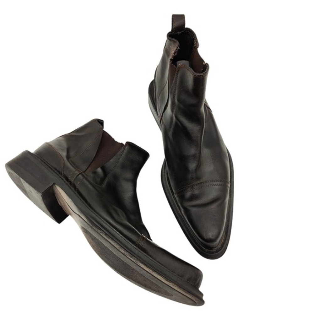 Bed Stu Mens Grunge Biker Western Rocker Chelsea Boots 46 US 13 Brown Leather